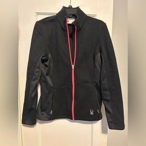Black Spyder Full Zip Core Knit Jacket Size Large